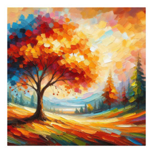 Impression Photo Peinture de paysage avec des couleurs vives