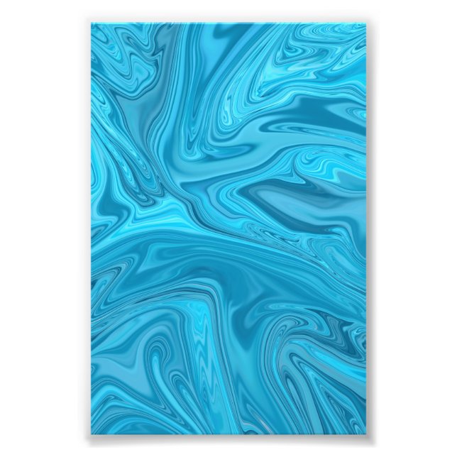 Impression Photo Peinture des vagues bleues | Meilleure peinture ab (Devant)