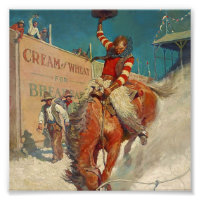 Peinture occidentale de N C Wyeth «Le Rodéo»