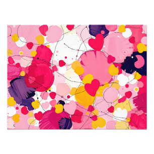 Impression Photo "Pensées d'amour aléatoires" - Abstrait coloré