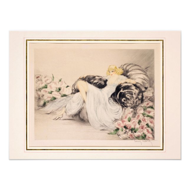 Impression Photo Peonies, 1935 par Louis Icart (Devant)