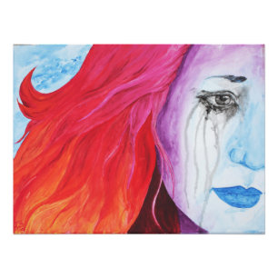 Impression Photo Perdre la couleur Surreal Rainbow Woman Art origin