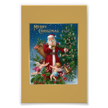 Père Noël victorien & Chérubins Joyeux Noël