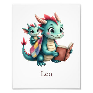 Impression Photo Personalize Baby Dragon Art Print Custom Kids Room