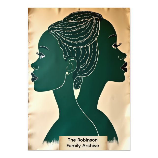 Impression Photo Personalized Black History Archive Collage  (Devant)