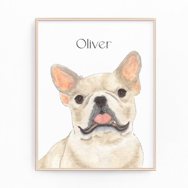 Impression Photo Personnalisé Fawn Tan Frenchie French Bulldog Art (Créateur téléchargé)