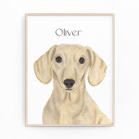 Personnalisé Smooth Red Dachshund Art