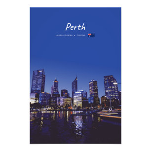 Impression Photo Perth, Australie - Ciel de la ville la nuit