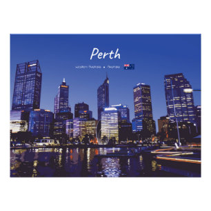 Impression Photo Perth, Australie - Ciel de la ville la nuit