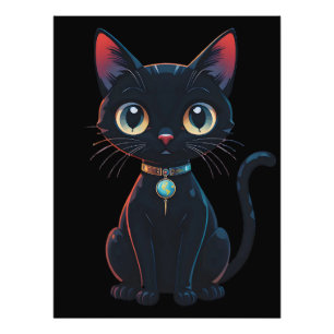 Impression Photo Petit Chat Noir Effrayant