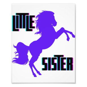 Impression Photo Petite Soeur Poney Violet
