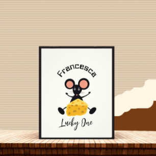 Impression Photo Petite souris au fromage