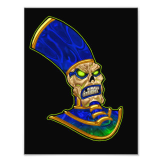 Impression Photo Pharaon égyptien King Skeleton Art