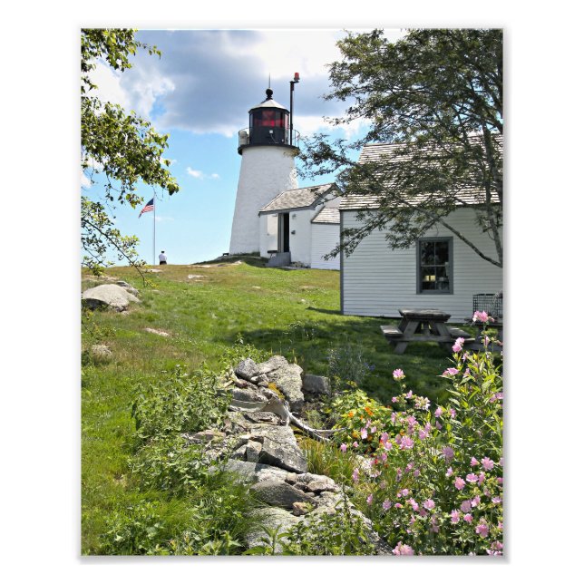 Impression Photo Phare de Burnt Island, Maine (Devant)