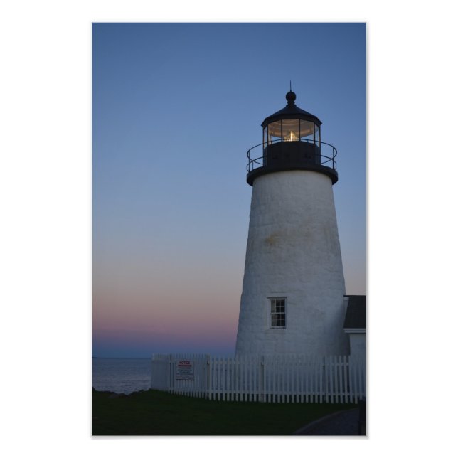 Impression Photo Phare de Pemaquid Point au coucher du soleil (Devant)