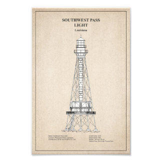 Impression Photo Phare de Southwest Pass - Louisiana - SBD