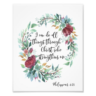 Impression Photo Philippiens 4:13 Je peux tout faire par Christ