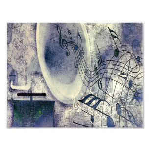 Impression Photo Phonographe vintage et musique