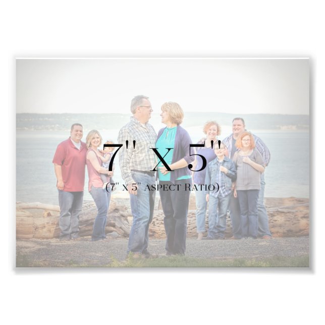 Impression Photo Photos de famille MODÈLE 7x5 (Devant)
