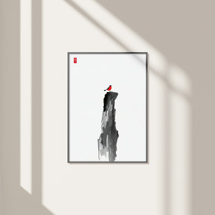 Impression Photo Pic Lonely - Art minimaliste Mur d'encre - Décor Z