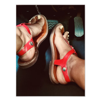 Impression Photo Pieds sur les freins