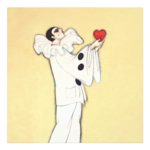 Impression Photo Pierrot au cœur rouge de Sophia Chiostri