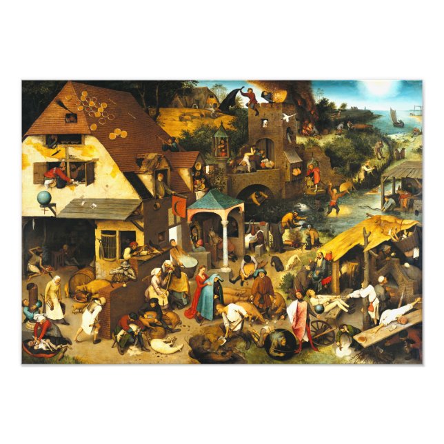 Impression Photo Pieter Bruegel Proverbes Nétherlandises (Devant)