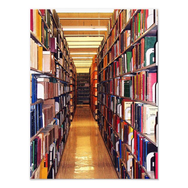 Impression Photo Pile de bibliothèque (Devant)