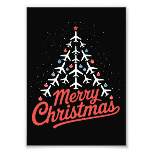 Impression Photo Pilote de l'arbre de Noël d'avion