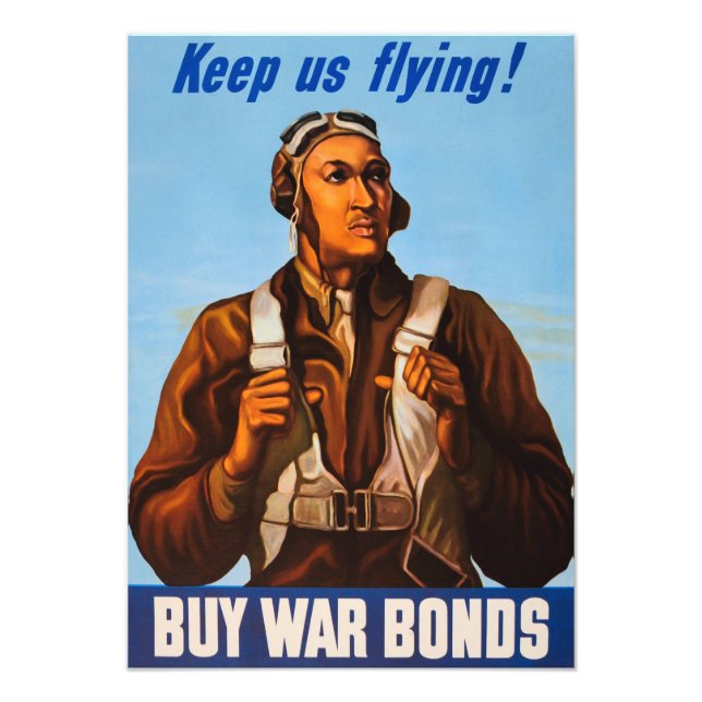 Impression Photo Pilotes d'aviation afro-américains de 2ÈME GUERRE  (Devant)