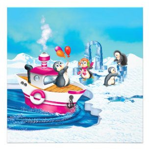 Impression Photo pingouins en Antarctique