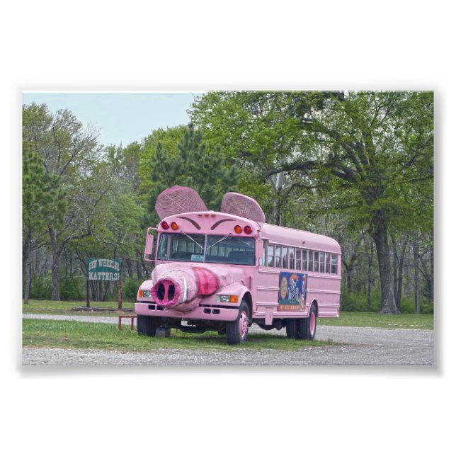 Impression Photo Pink Ben Wheeler, Texas, Hogfest Bus (Devant)