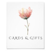 Pink Purple Tulip Elegant Cards & Gifts Sign