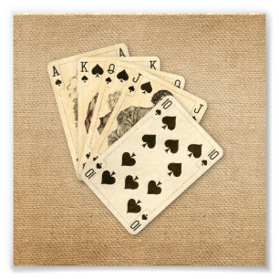 Impression Photo Pique de chasse royale Vintage sur Burlap