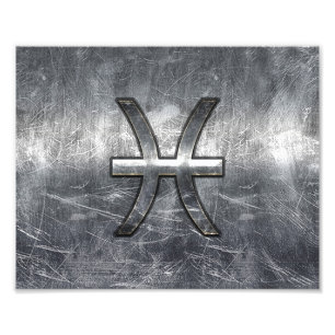 Impression Photo Pisces Zodiac Connexion Gruning acier style print
