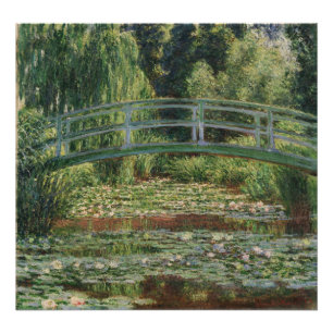 Impression Photo Piscine japonaise de passerelle et de nénuphar pa