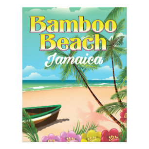 Impression Photo Plage de bambou Jamaïque