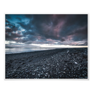 Impression Photo Plage de sable noir