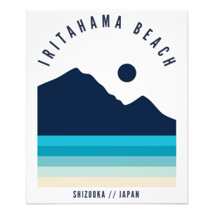 Impression Photo Plage d'Iritahama Shizuoka Japon Rétro Vintage