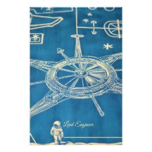 Plan de base lunaire de l'ère spatiale vintage - R