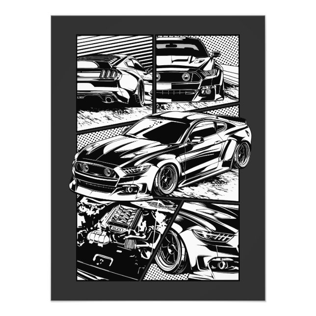 IMPRESSION PHOTO PLAT DE MUSCLE NOIR ET BLANC (Devant)