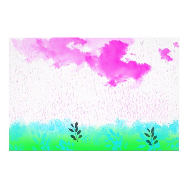 IMPRESSION PHOTO PLUIE VIOLETTE (Devant)