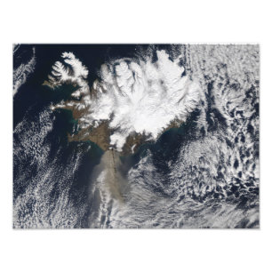 Impression Photo Plume de cendre de volcan d'Eyjafjallajokull,