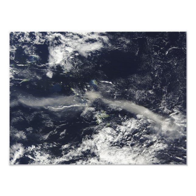 Impression Photo Plume de cendres de Soufriere Hills, Montserrat (Devant)