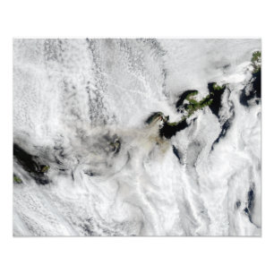 Impression Photo Plume de volcan d'Okmok, îles Aléutes 2