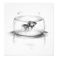 Poisson d'or dans le bol et l'eau