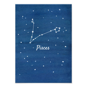 Impression Photo Poissons Star Constellation Bleu