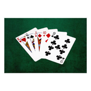 Impression Photo Poker Hands - Droit - Roi À Neuf