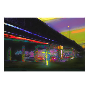 IMPRESSION PHOTO PONT DE LA RUE WYKEHAM GRAFFITI