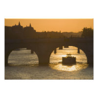 Pont Neuf, Seine, coucher de soleil, Paris, France